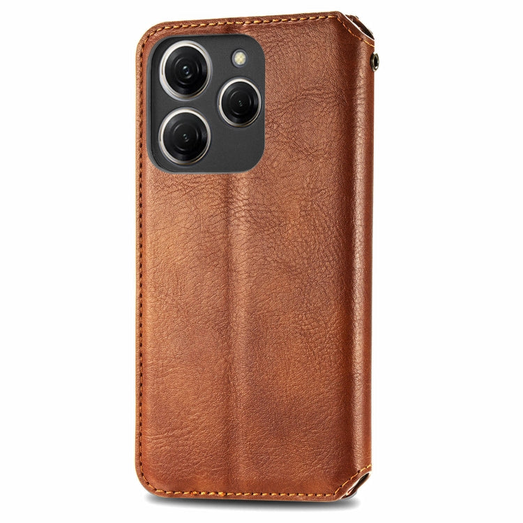 ForTecno Spark 20 Pro Cubic Grid Pressed Magnetic Leather Phone Case