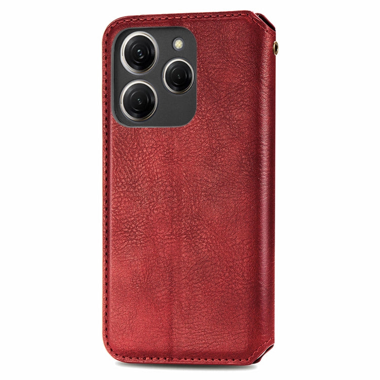 ForTecno Spark 20 Pro Cubic Grid Pressed Magnetic Leather Phone Case