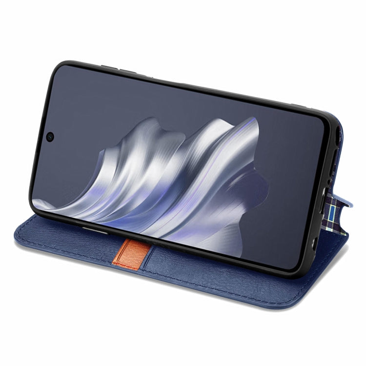 ForTecno Spark 20 Pro Cubic Grid Pressed Magnetic Leather Phone Case