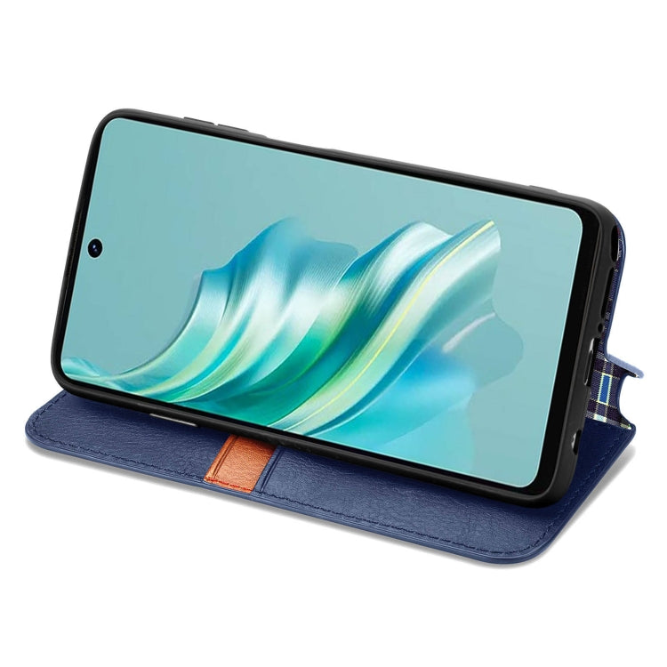 For Tecno Spark 20 4G Cubic Grid Pressed Magnetic Leather Phone Case