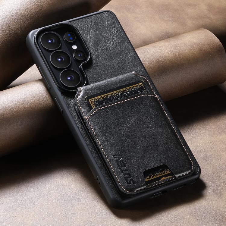 For Samsung Galaxy S26+ 5G Suteni H02 Leather Wallet Stand Back Phone Case