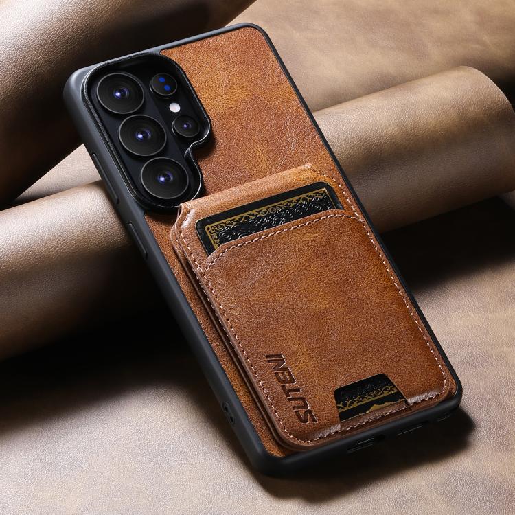 For Samsung Galaxy S26+ 5G Suteni H02 Leather Wallet Stand Back Phone Case