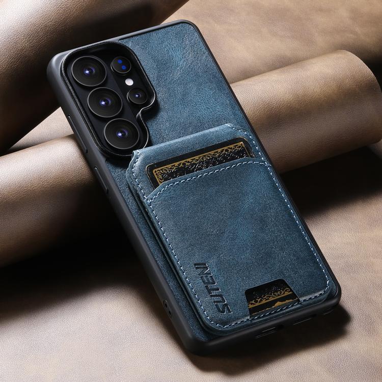 For Samsung Galaxy S26 Ultra 5G Suteni H02 Leather Wallet Stand Back Phone Case