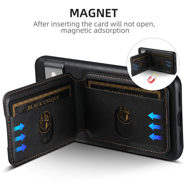 For Google Pixel 9 Suteni H02 Leather Wallet Stand Back Phone Case