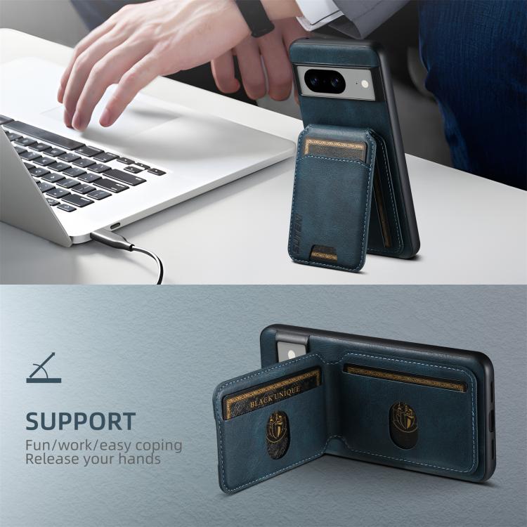 For Google Pixel 9 Suteni H02 Leather Wallet Stand Back Phone Case