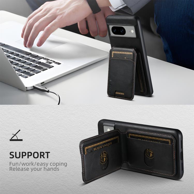 For Google Pixel 9 Pro Suteni H02 Leather Wallet Stand Back Phone Case
