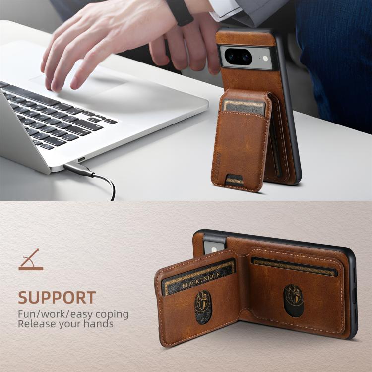 For Google Pixel 10 Suteni H02 Leather Wallet Stand Back Phone Case