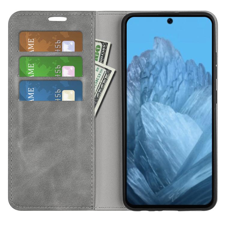 For Google Pixel 9 / 9 Pro Retro-skin Magnetic Suction Leather Phone Case