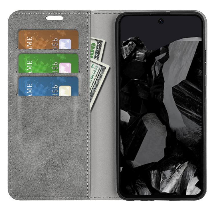 For Google Pixel 9 Pro XL Retro-skin Magnetic Suction Leather Phone Case