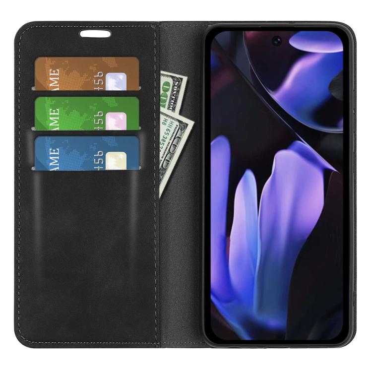 For Google Pixel 9a Retro-skin Magnetic Suction Leather Phone Case