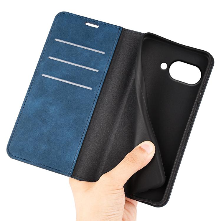 For Google Pixel 9a Retro-skin Magnetic Suction Leather Phone Case
