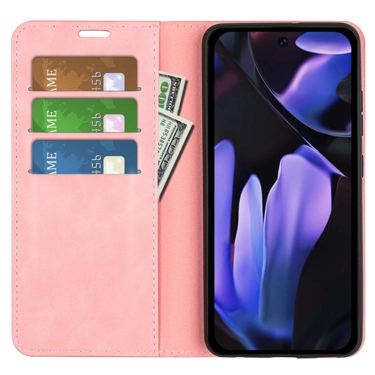 For Google Pixel 9a Retro-skin Magnetic Suction Leather Phone Case