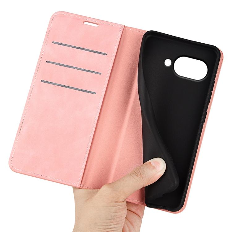For Google Pixel 9a Retro-skin Magnetic Suction Leather Phone Case