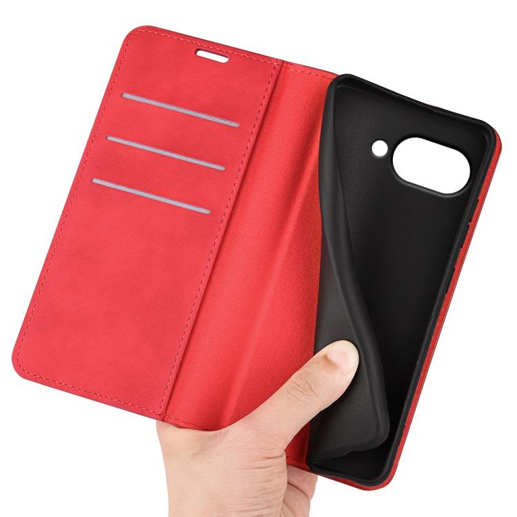 For Google Pixel 9a Retro-skin Magnetic Suction Leather Phone Case