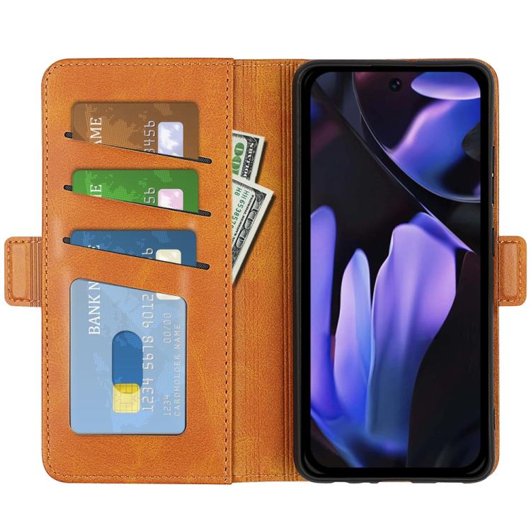 For Google Pixel 9a Dual-side Magnetic Buckle Horizontal Flip Leather Phone Case