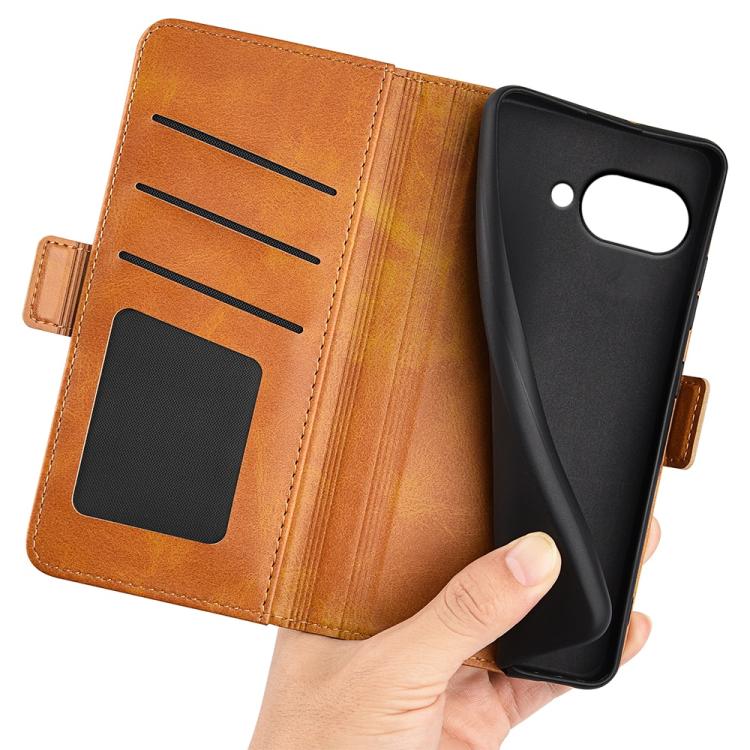 For Google Pixel 9a Dual-side Magnetic Buckle Horizontal Flip Leather Phone Case