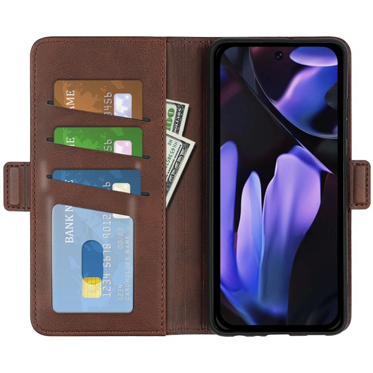 For Google Pixel 9a Dual-side Magnetic Buckle Horizontal Flip Leather Phone Case