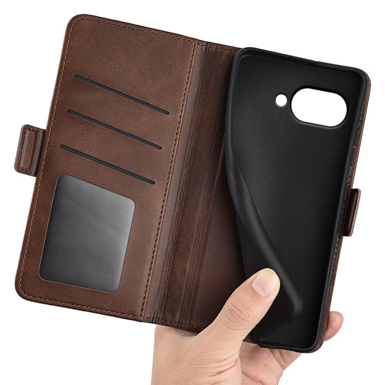 For Google Pixel 9a Dual-side Magnetic Buckle Horizontal Flip Leather Phone Case