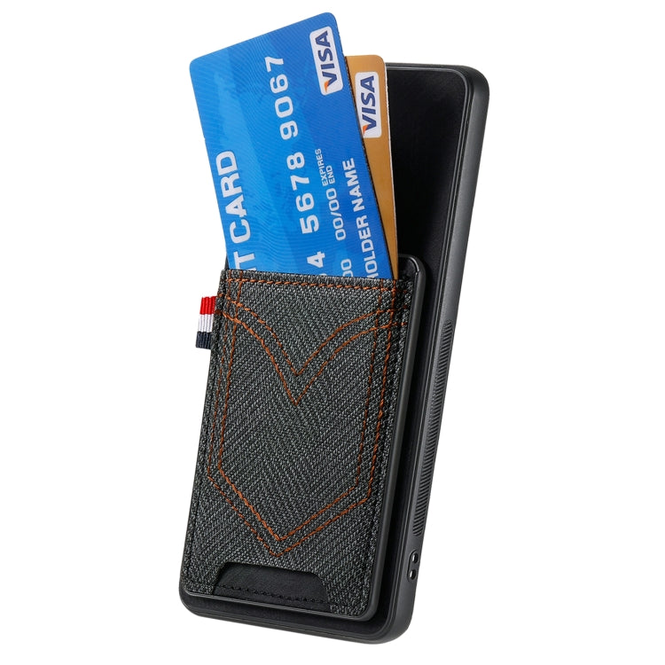 For Xiaomi 15 Pro Denim Texture Leather Skin Phone Case with Card Slot