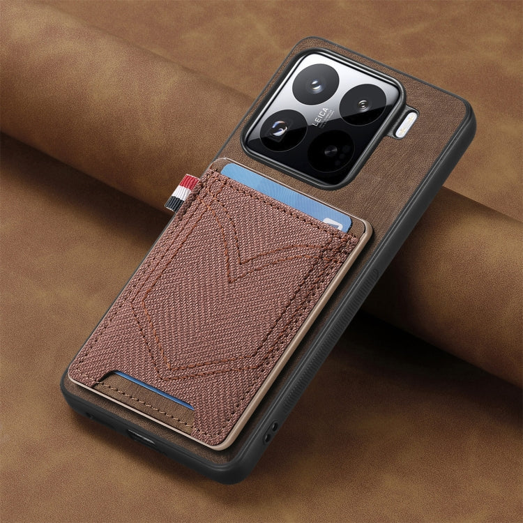 For Xiaomi 15 Pro Denim Texture Leather Skin Phone Case with Card Slot