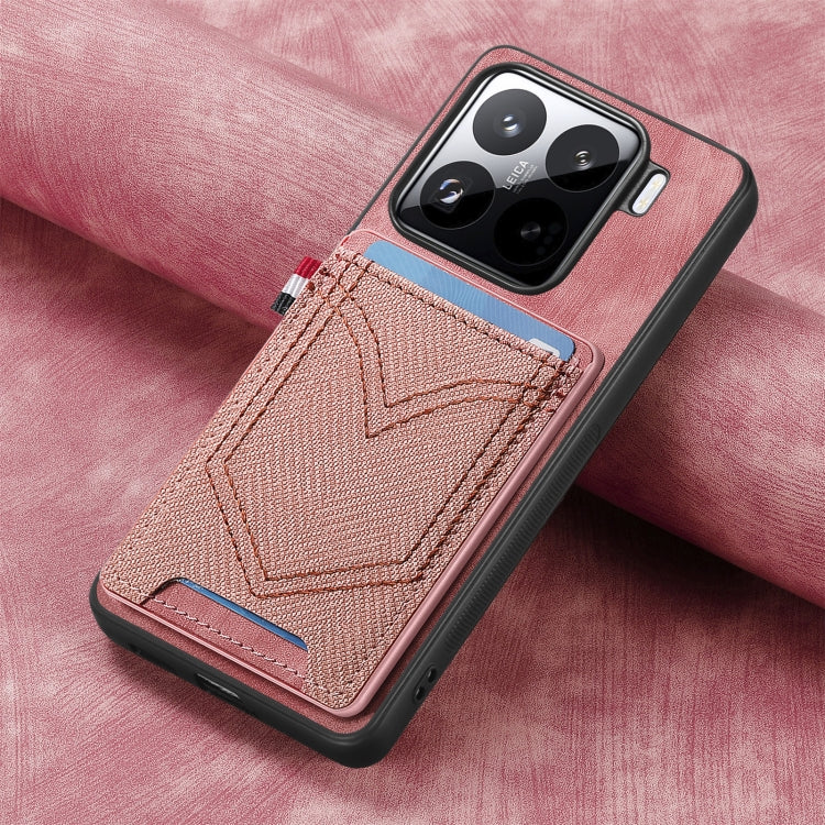 For Xiaomi 15 Pro Denim Texture Leather Skin Phone Case with Card Slot
