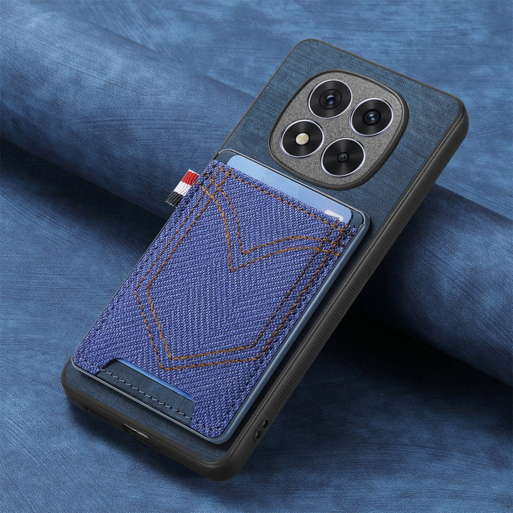 For Xiaomi Redmi Note 14 5G Denim Texture Leather Skin Phone Case with Card Slot