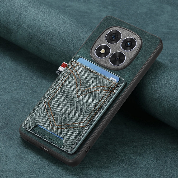 For Xiaomi Redmi Note 14 5G Denim Texture Leather Skin Phone Case with Card Slot