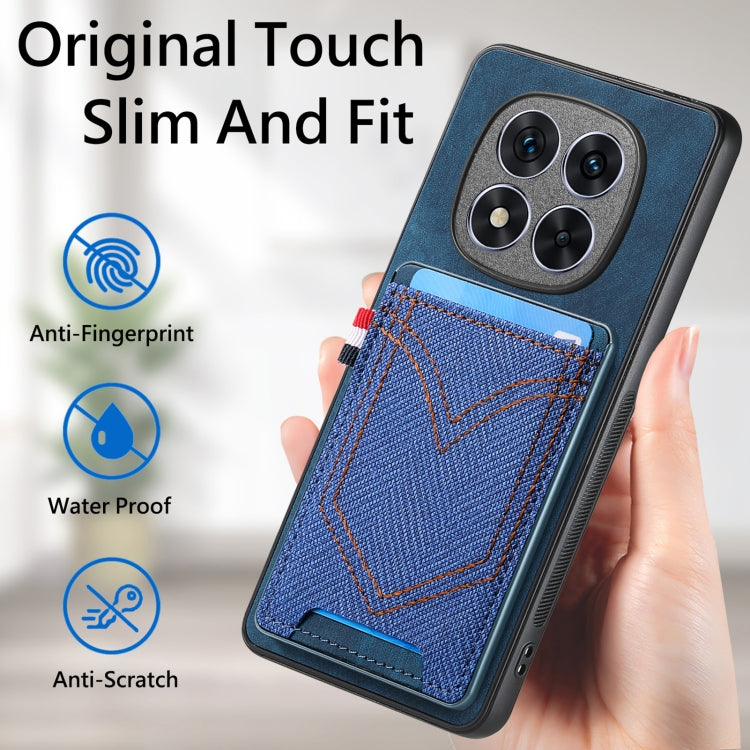 For Xiaomi Redmi Note 14 Pro 5G Denim Texture Leather Skin Phone Case with Card Slot