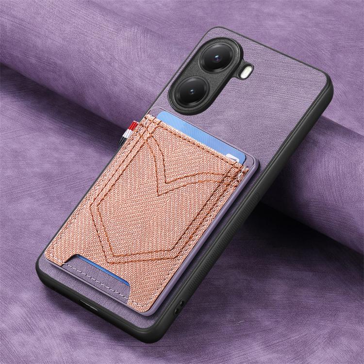 For Redmi Turbo 4 Denim Texture Leather Skin Phone Case with Card Slot