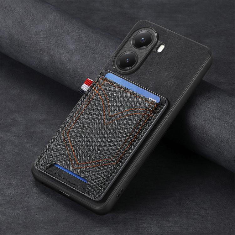 For Xiaomi Poco X7 Pro Denim Texture Leather Skin Phone Case with Card Slot