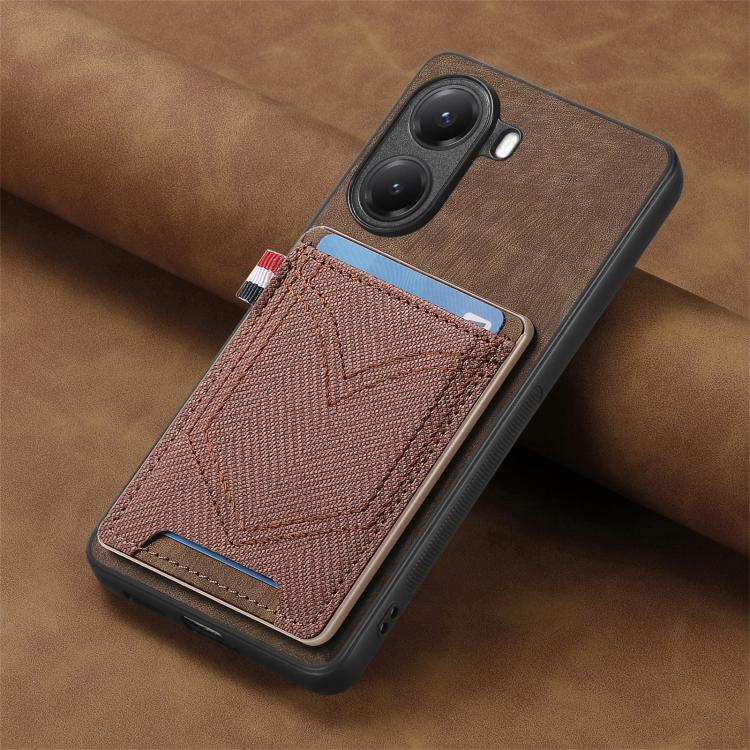 For Xiaomi Poco X7 Pro Denim Texture Leather Skin Phone Case with Card Slot