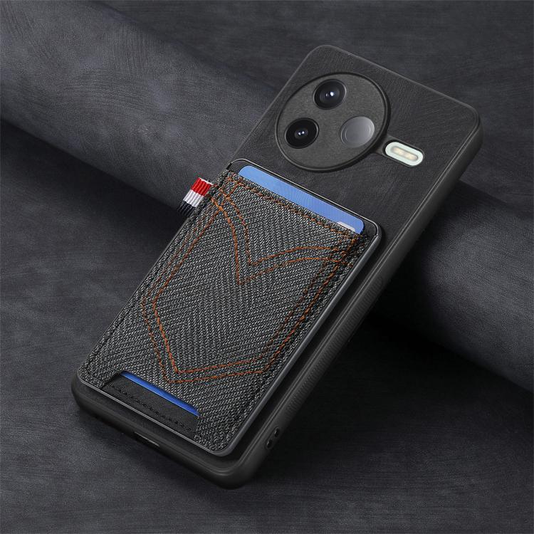 For Redmi K80 / Poco F7 Pro Denim Texture Leather Skin Phone Case with Card Slot