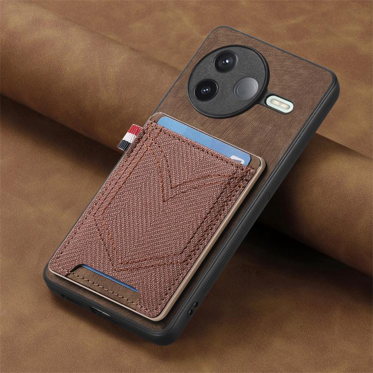 For Redmi K80 / Poco F7 Pro Denim Texture Leather Skin Phone Case with Card Slot