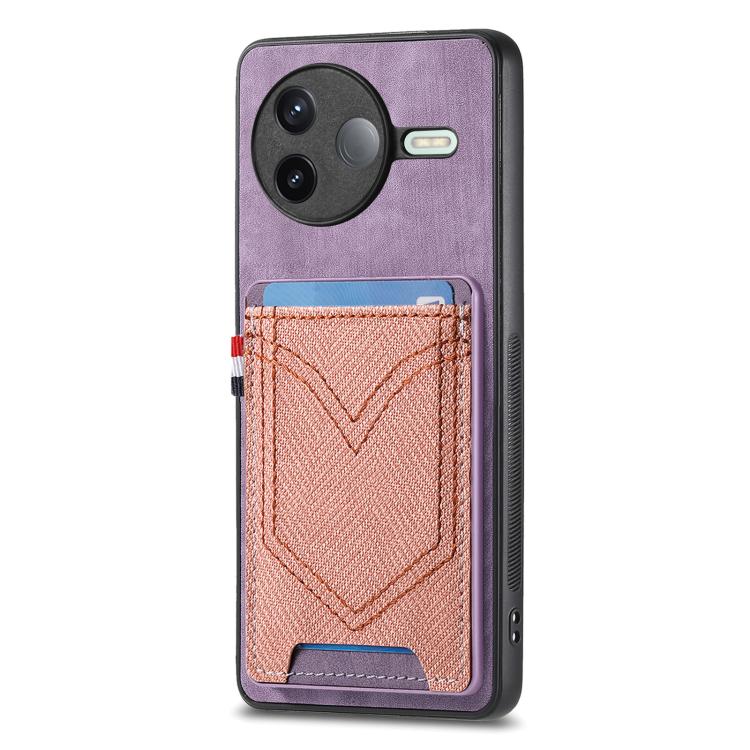 For Redmi K80 / Poco F7 Pro Denim Texture Leather Skin Phone Case with Card Slot