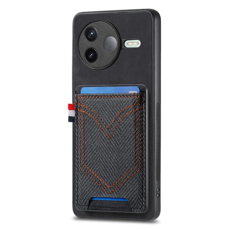 For Redmi K80 Pro / Poco F7 Ultra Denim Texture Leather Skin Phone Case with Card Slot