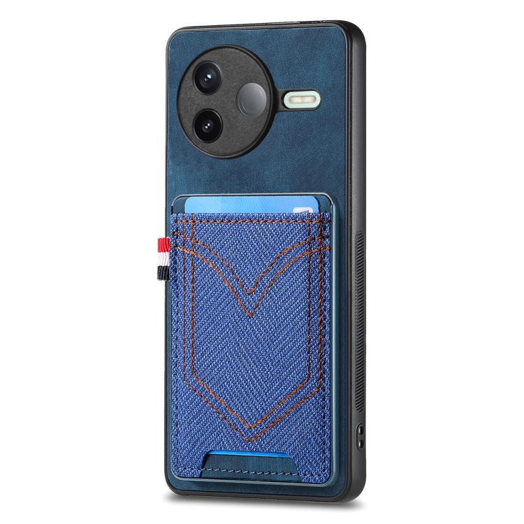 For Redmi K80 Pro / Poco F7 Ultra Denim Texture Leather Skin Phone Case with Card Slot