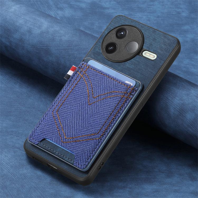 For Redmi K80 Pro / Poco F7 Ultra Denim Texture Leather Skin Phone Case with Card Slot