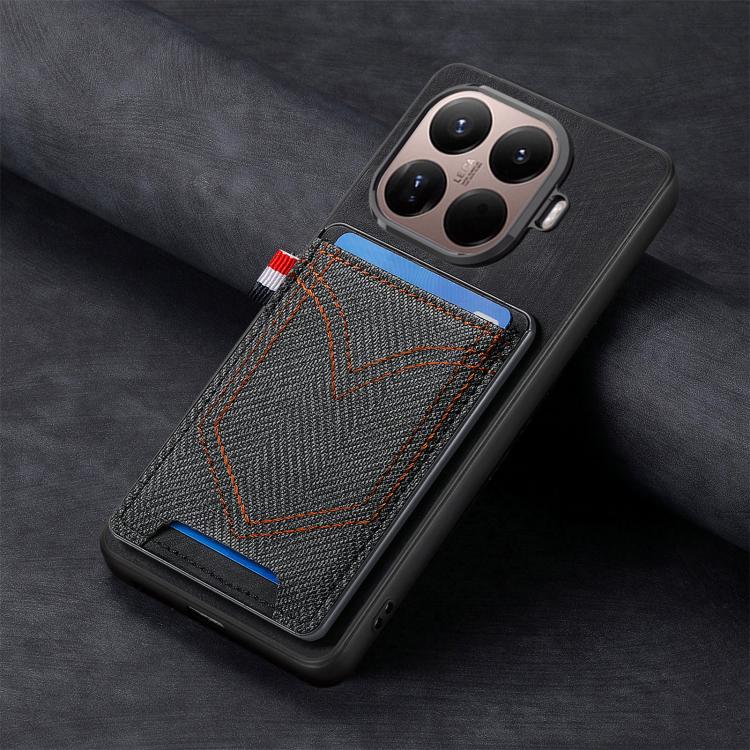 For Xiaomi 15T Pro Denim Texture Leather Skin Phone Case with Card Slot