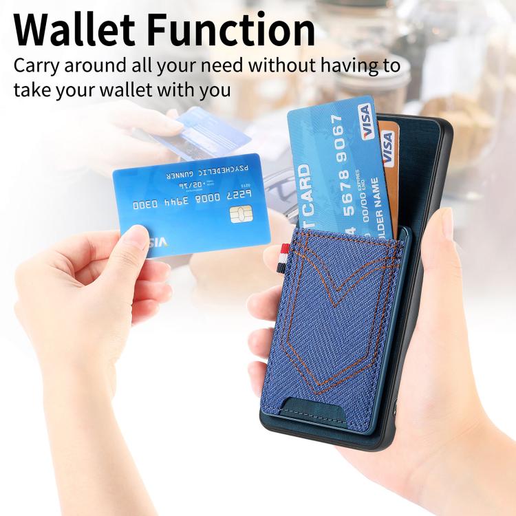 For Xiaomi 15T Pro Denim Texture Leather Skin Phone Case with Card Slot