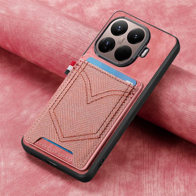 For Xiaomi 15T Pro Denim Texture Leather Skin Phone Case with Card Slot