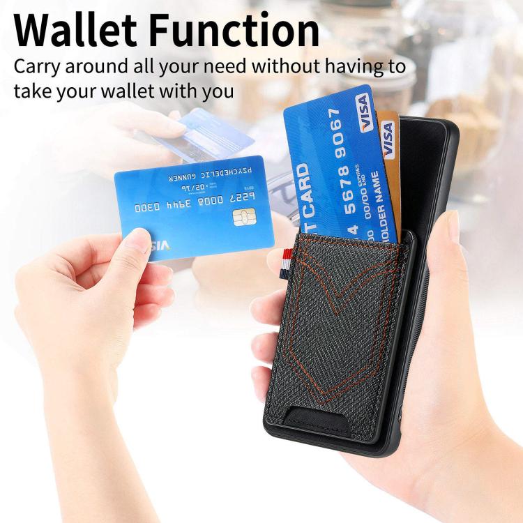 For Redmi 15C 5G / 4G Global 171mm Denim Texture Leather Skin Phone Case with Card Slot