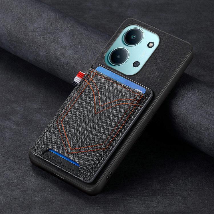 For Redmi 15C 5G / 4G Global 171mm Denim Texture Leather Skin Phone Case with Card Slot