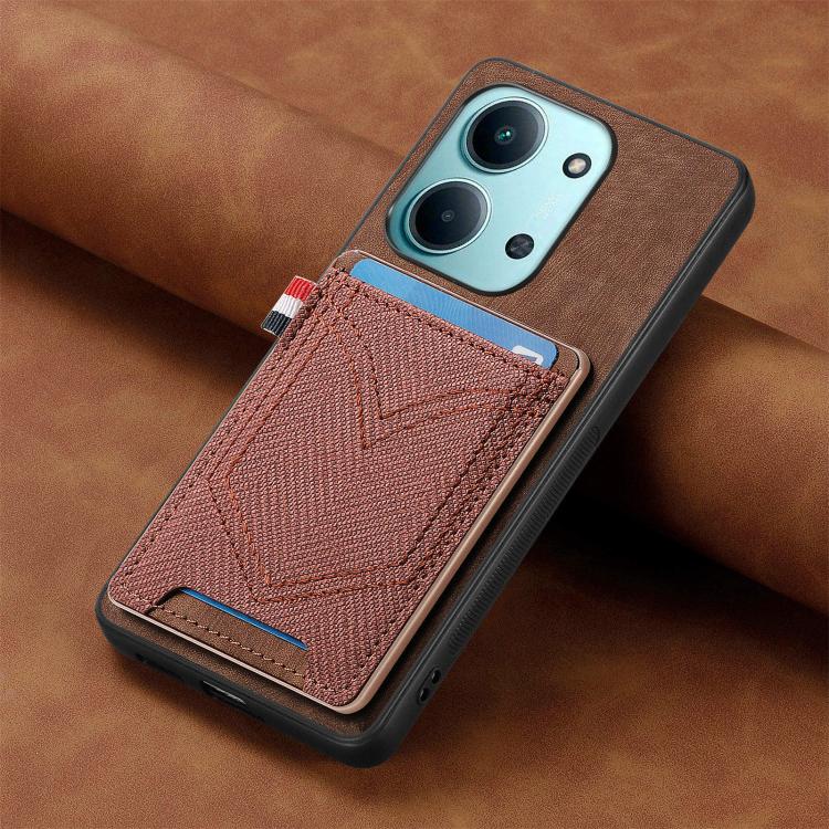 For Redmi 15C 5G / 4G Global 171mm Denim Texture Leather Skin Phone Case with Card Slot
