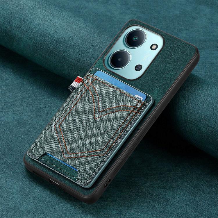 For Redmi 15C 5G / 4G Global 171mm Denim Texture Leather Skin Phone Case with Card Slot