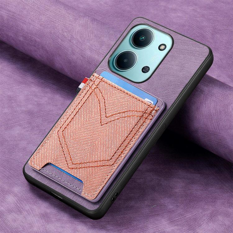 For Redmi 15C 5G / 4G Global 171mm Denim Texture Leather Skin Phone Case with Card Slot