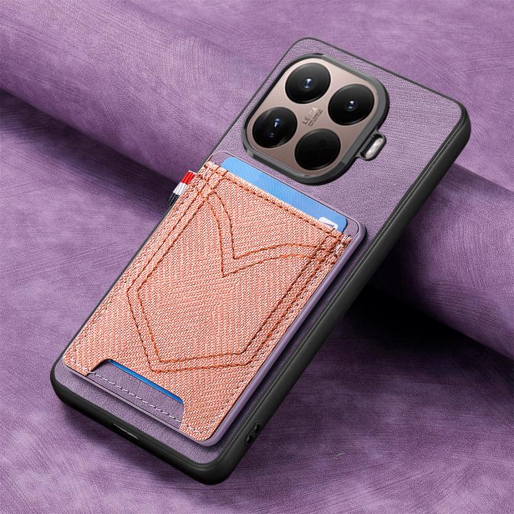 For Xiaomi 15T Denim Texture Leather Skin Phone Case with Card Slot