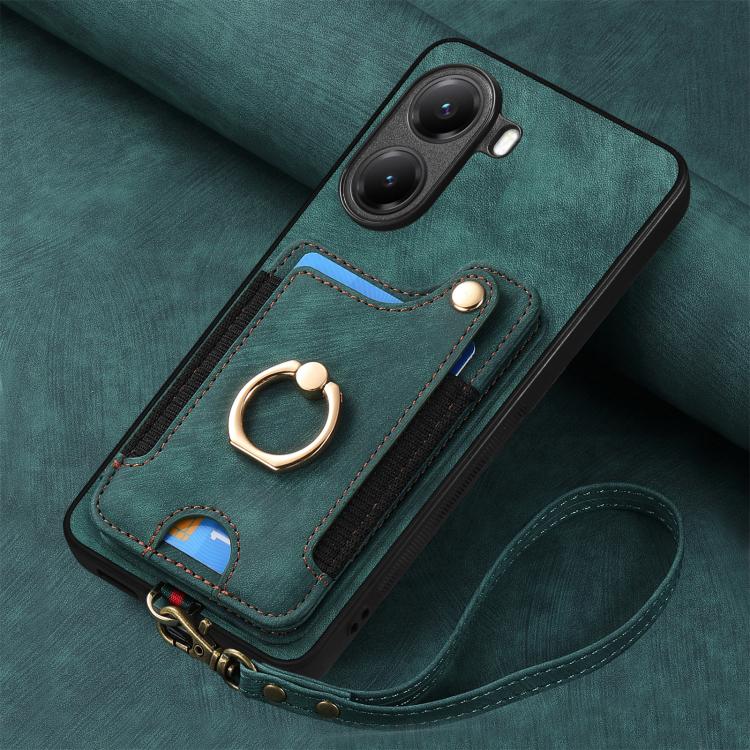 For Redmi Turbo 4 Retro Skin-feel Ring Multi-card RFID Wallet Phone Case