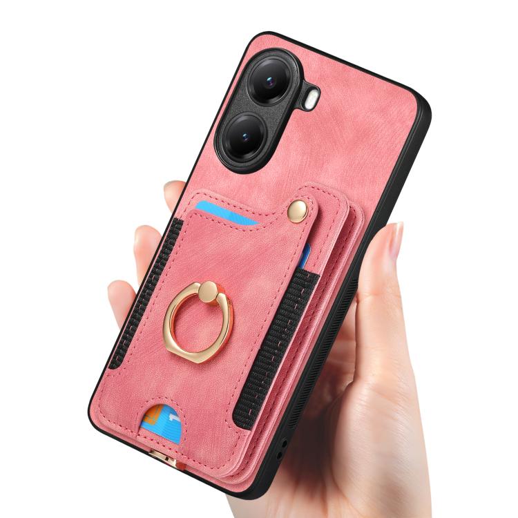 For Xiaomi Poco X7 Pro Retro Skin-feel Ring Multi-card RFID Wallet Phone Case