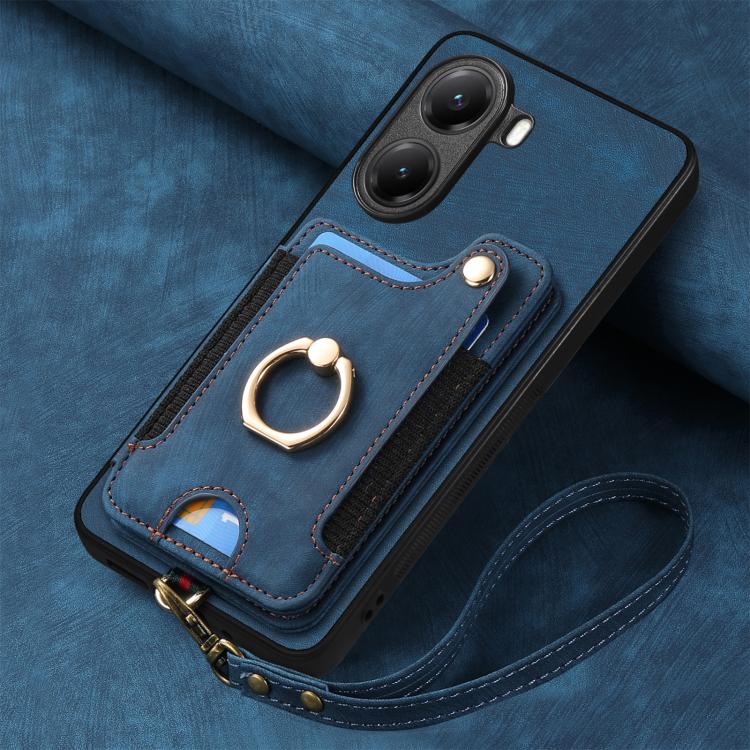For Xiaomi Poco X7 Pro Retro Skin-feel Ring Multi-card RFID Wallet Phone Case