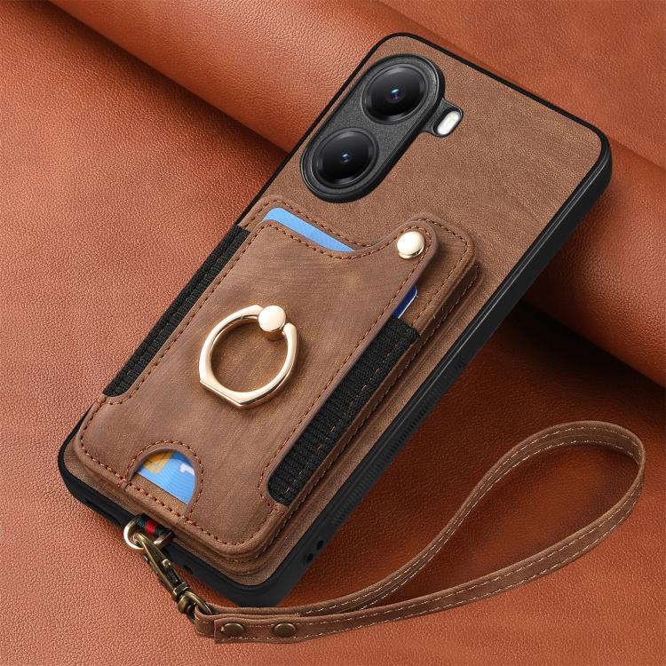 For Xiaomi Poco X7 Pro Retro Skin-feel Ring Multi-card RFID Wallet Phone Case